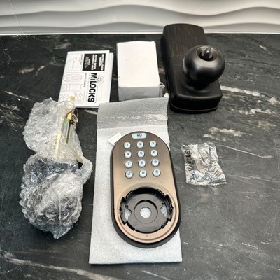 MiLocks Electronic Touchpad Entry Keyless Door Lock Oil Rubbed Bronze Open Box