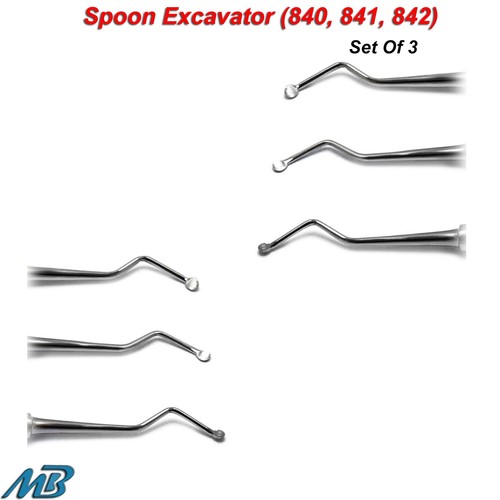 Dental Spoon Excavator 840, 841, 842 Carious Removal Restorative Dentist Tools - Picture 4 of 5