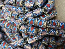 NEW 100 pieces Polymer Clay Tube Beads 7 x 6 mm Moon Sun Mushroom Yin Yang