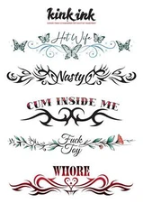 5 Large Temporary Tattoo A4 Sheet for Women Lower Back Sexy Adult Sticker