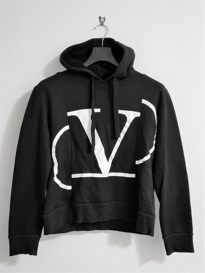 Sudadera con Capucha $995 VALENTINO Deconstruida Resewn Logo - Talla Pequeño Foto 2 de 4