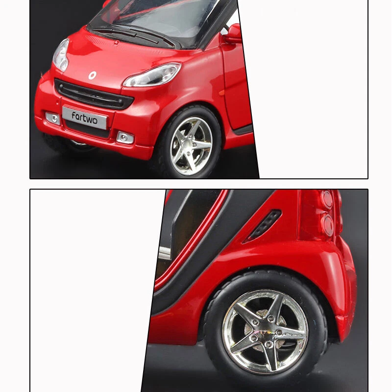 1:24 Smart ForTwo Model Car Metal Diecast Toy Vehicle Boys Toys for Kids Gifts - Image 4 of 4
