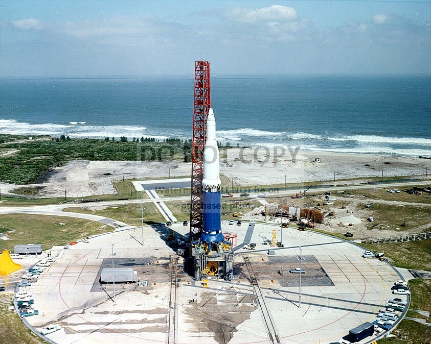 SATURN SA-3 ROCKET @ LAUNCH COMPLEX 34 CAPE CANAVERAL - 8X10 NASA