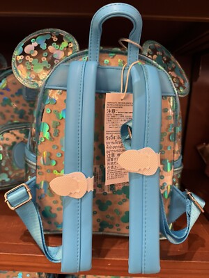 2025 Disney Parks Loungefly Blue Mickey Ears Clear Mini  display picture 1
