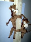 Crochet Giraffe  tie backs, pr, golden brown   a — photo 2
