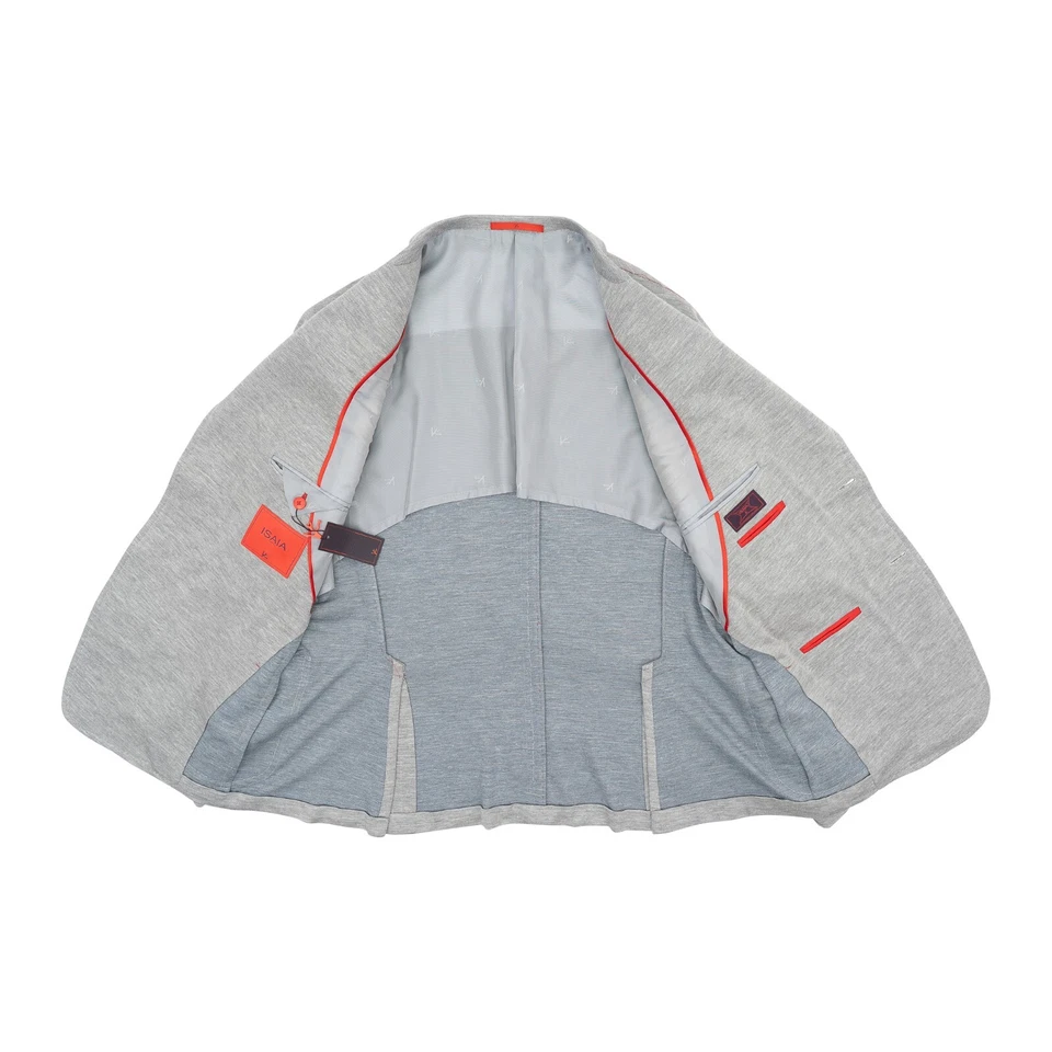 4200 ISAIA "Comfort" Gray Jacket Sport Coat Wool Silk & Linen 44 US / 54 EU - Image 3 of 4
