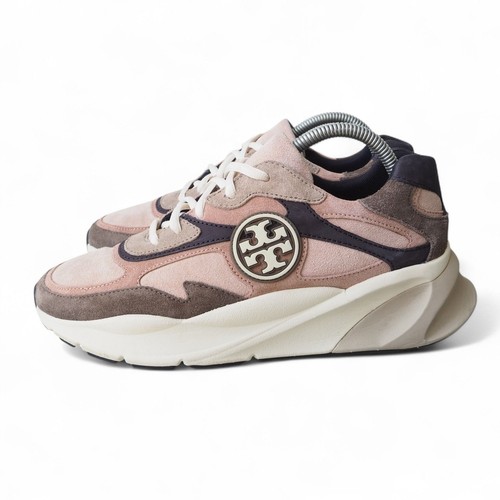 Tory Burch Sawyer Suede Casual Sneakers Seashell Pink 77310 Women's 9M - Picture 2 of 12