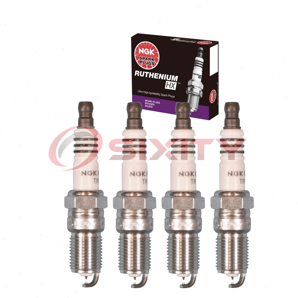4 pcs NGK Ruthenium HX Spark Plugs for 1997-1998 Buick Skylark 2.4L L4 - eb