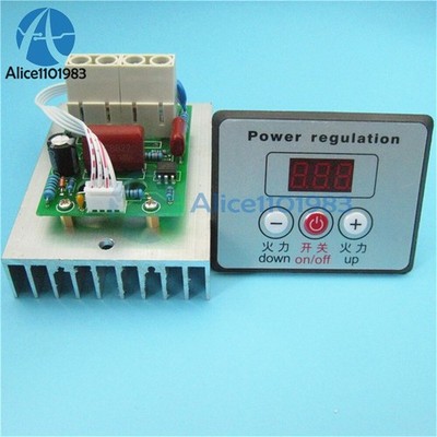 AC 220V 10000W Voltage Regulator Speed Controller SCR Dimmer Thermostat *uq