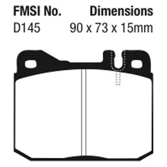 For Mercedes-Benz 300SEL 90-91 EBC Greenstuff 2000 Series Sport Front Brake Pads Foto 2 de 4