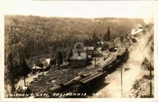 Emigrant Gap California CA Train Station RR Depot c1930s RPPC Postcard COPY