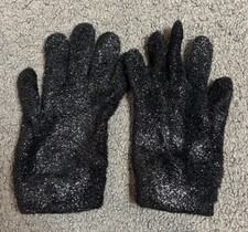 Vintage Y2K Limited Too Girls Black Sparkle Gloves
