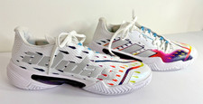 Adidas Womens Barricade Rainbow GW3817 White Running Shoes Sneakers Sz 9.5