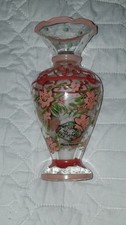 Tracy Porter Hand Painted Floral Scallop Rim Vase