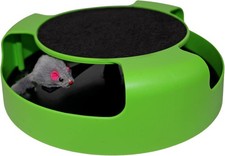 Interactive Cat Scratcher Toy   Manual Spinning Mouse Natural Play  Claw Care