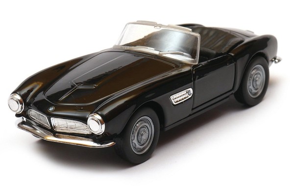 Welly Bmw 507 Cabrio Schwarz MaßStab 1:34 1:39 4,5 Zoll Diecast Auto In Box-image