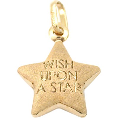 14 Karat Satin Gold Wish Upon A Star Bettelarmband 14 mm