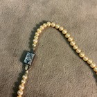 1920S Faux Pearl Glass Iridescent Beaded Necklace Sterling Silver Clasp — photo 5