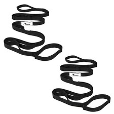 Abiarst Stretching Strap Yoga, 10 Loops Non-Elastic for Physical Therapy, 2 Pack