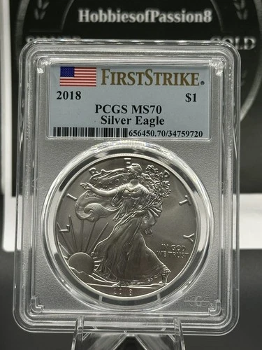 2018 $1 Silver Eagle PCGS MS70 First Strike