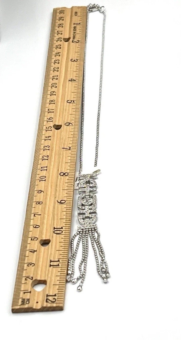 Sterling Silver Statement Necklace Geometric Pend… - image 5