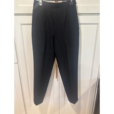 Pendleton Knockabouts Wool pant Women's Size 12 High Waist Black Career USA