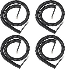 Uvital Telephone Phone Handset Cable Cord, Coiled Length 0.72 to 4.5 Feet...
