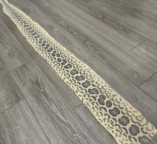 Ivory Natural Tan Anaconda Snake skin Leather real hide python boa rattle 373