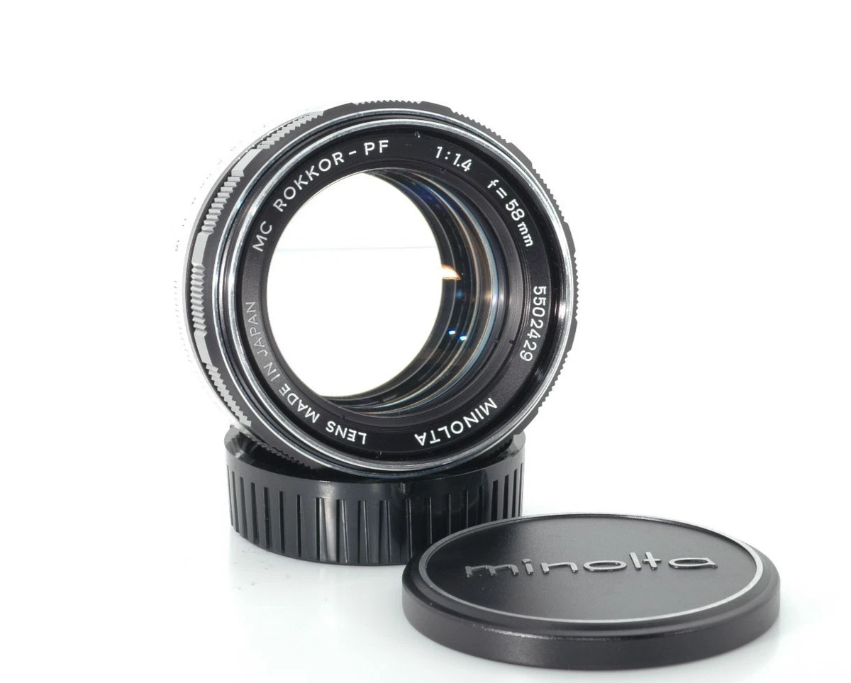 Minolta Rokkor PF 58mm Focal f/1.4 Camera Lenses for sale | eBay