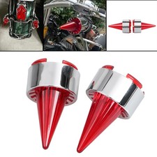 Red Bullet Turn Signal Light Lens Cover Cap For Harley Road Glide Sportster 1200