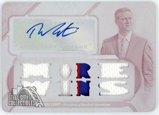 Theo Epstein 2017 Topps Triple Threads White Whale Plate Patch Auto Card 1/1