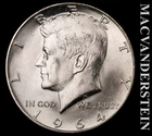 1964 Kennedy Half Dollar- Silver- Choice Gem Brilliant Unc- No Reserve #L5465