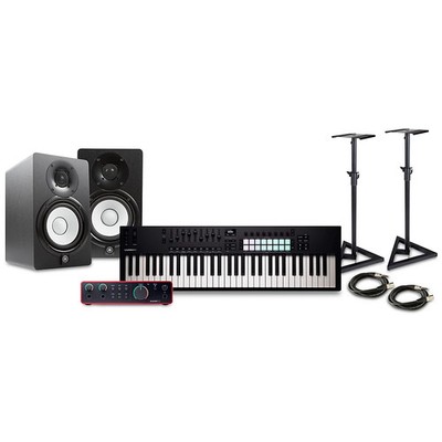 Novation Launchkey MK4 Keyboard Cntrllr wFocusrite InterfaceYamaha Monitors 61