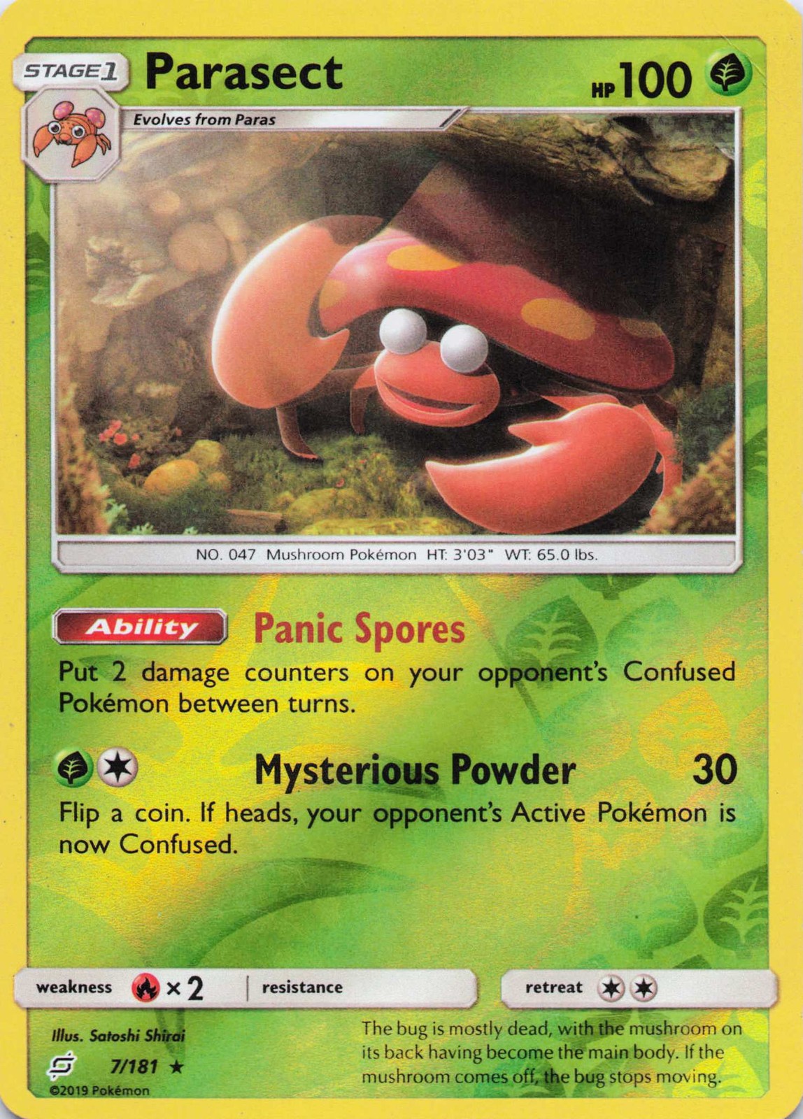 Parasect Rare SM - Team Up 7/181 NM