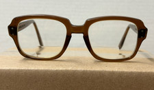 VTG Romco Military Issue Eyeglasses Frames Brown Square 4 1/2-5 1/2 USS 52-20