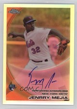 2010 Topps Chrome Rookie Auto Refractor 343/499 Jenrry Mejia #200 Auto 3q5