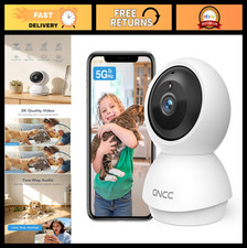 2K WiFi Home Security Camera, Indoor Baby/Pet Monitor, Night Vision, 2-Way Audio