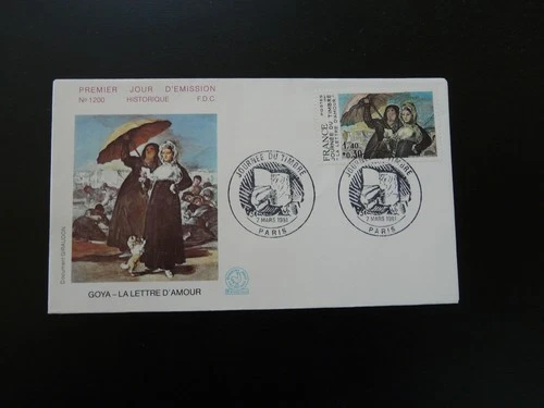 FDC France 1981 art painting Goya stamp day (Paris)