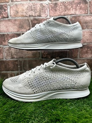 Nike Flyknit Racer 526628-100 Turnschuhe Herren UK 9,5 Goddess Weiß Laufschuhe
