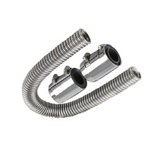 24 Flexible Stainless Steel Upper Or Lower Radiator Hose Kit2x Chrome Caps 24 Flexible Stainless Steel Upper Or Lower Radiator Hose Kit2x Chrome Caps