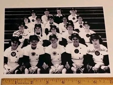 AAGPBL Girls Baseball 5x7 Helen Nordquist, Marie Mansfield 2 Autographs RPeaches