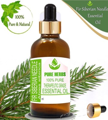 Pure Herbs Fir Siberian Needle 100% Pure Abies Sibirica Essential Oil Glass QR1