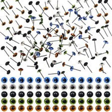 TOAOB 100pcs 5mm Glass Eyes Kits Mixed 5mm, Green/Blue/Brown/Black/Clear