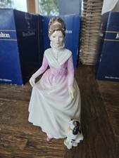 Royal Doulton Good Companion HN 3068 Signed Bone China Woman and Dog Figurine