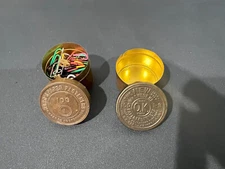 2 Vintage Paper Fasteners Tins with all the goodies in one of them as shown