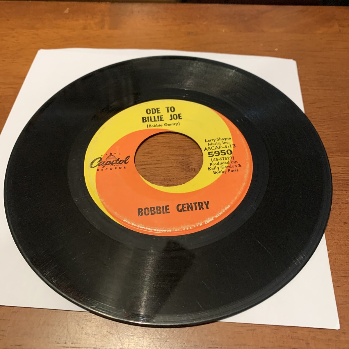 BOBBIE GENTRY Ode To Billie Joe 45 7