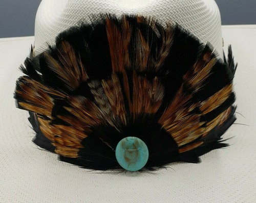 Western Cowboy Feder Hutband Krawatte für Cowboyhut - FHB-03 - Bild 5 von 6
