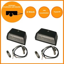 2x  Kennzeichenleuchte inkl. Leuchtmittel - Maße: 68x38mm - Anhänger - Wohnwagen