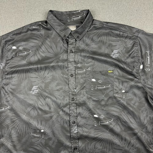 RSVLTS Fast And Furious Shirt Mens 4XL Black Button Up Cars Racings Thin - Picture 3 of 11