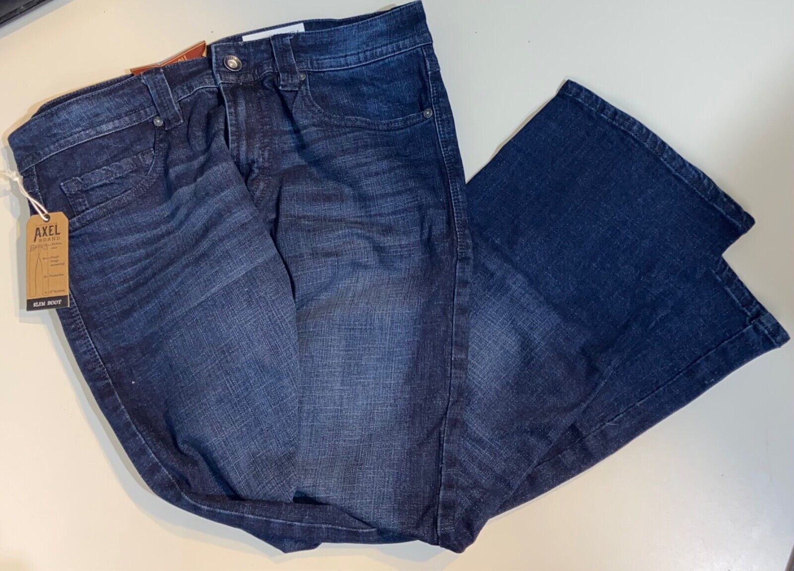 3 PIECE TK Axel Men's Jeans Size 32x32 Slim Boot Cut Stretch Dark Wash  Denim NWT